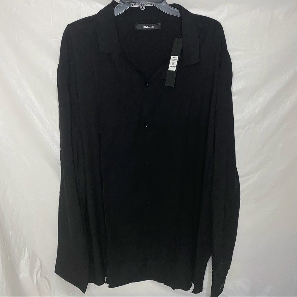 Fashion Nova Black Casual Button Down Shirt